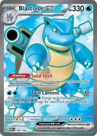 pokemon scarlet violet 151 blastoise ex 184 165 full art