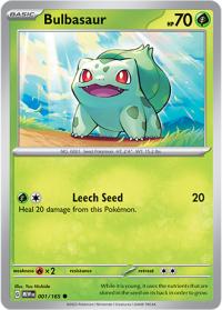 pokemon scarlet violet 151 bulbasaur 001 165 rh