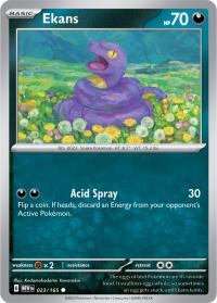 pokemon scarlet violet 151 ekans 023 165