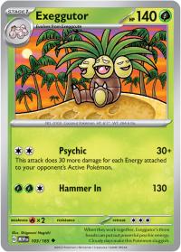 pokemon scarlet violet 151 exeggutor 103 165