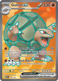 pokemon scarlet violet 151 golem ex 189 165 full art