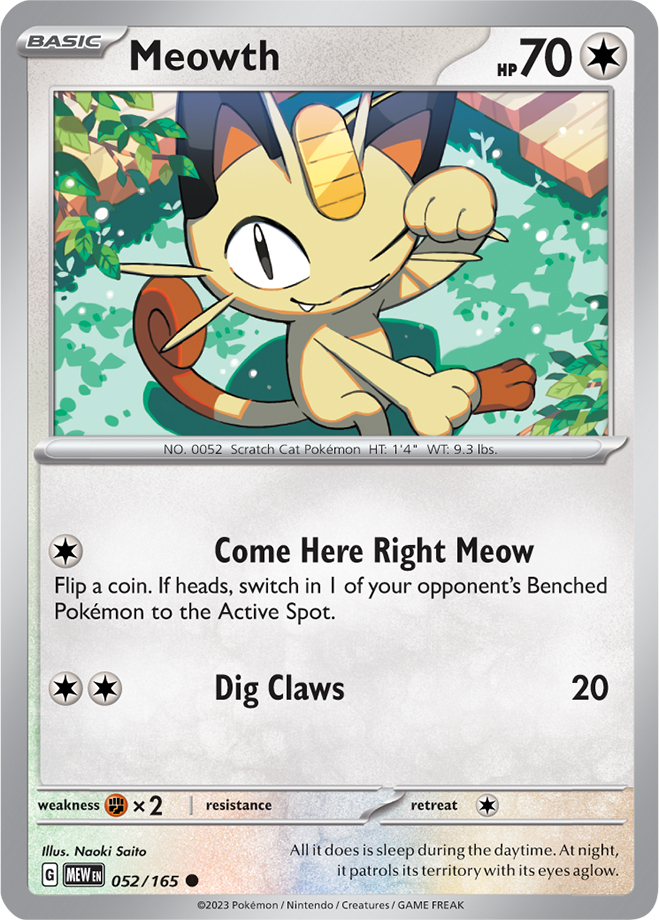 Meowth - 052-165 (RH)