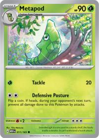 pokemon scarlet violet 151 metapod 011 165 rh