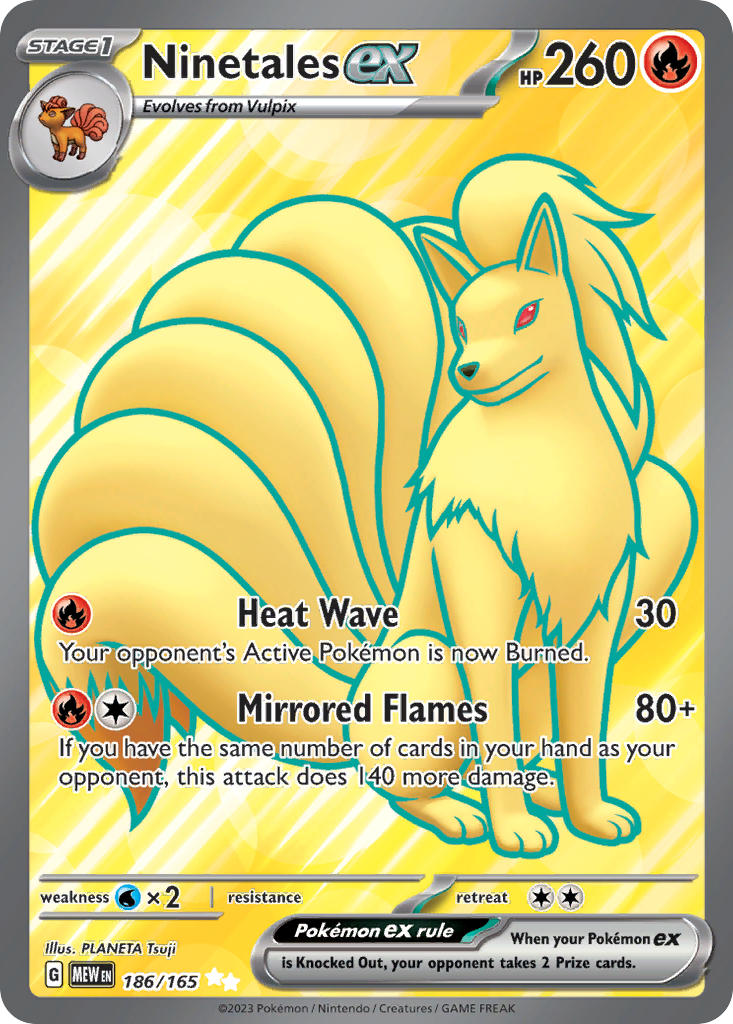 Ninetales EX - 186-165 - FULL ART