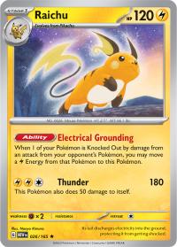 pokemon scarlet violet 151 raichu 026 165 rh