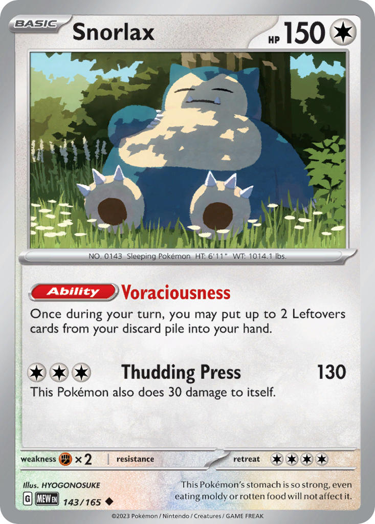 Snorlax - 143-165 (RH)