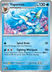 pokemon scarlet violet 151 vaporeon 134 165