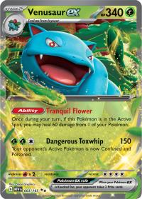 pokemon scarlet violet 151 venusaur ex 003 165