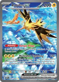 pokemon scarlet violet 151 zapdos ex 202 165 special illustration rare