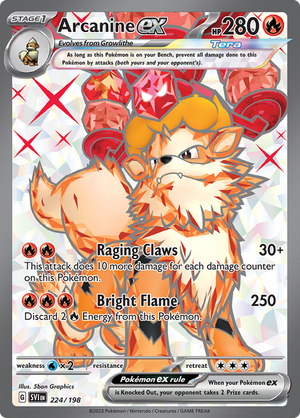 Arcanine EX - 224-198 - FULL ART