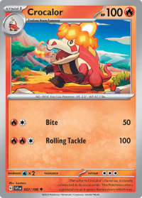 pokemon scarlet violet base set crocalor 037 198