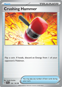 pokemon scarlet violet base set crushing hammer 168 198