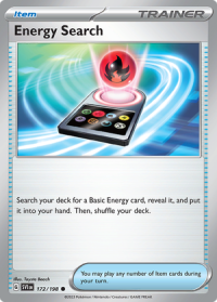 pokemon scarlet violet base set energy search 172 198