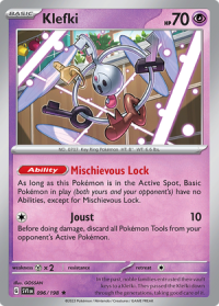 pokemon scarlet violet base set klefki 096 198