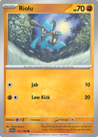 pokemon scarlet violet base set riolu 112 198 rh