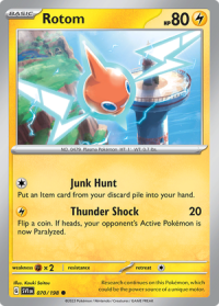 pokemon scarlet violet base set rotom 070 198