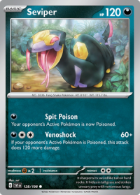 pokemon scarlet violet base set seviper 128 198