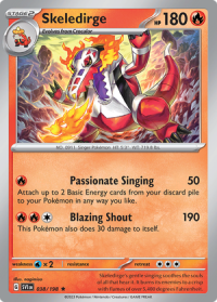 pokemon scarlet violet base set skeledirge 038 198