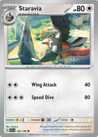 pokemon scarlet violet base set staravia 149 198 rh