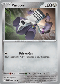 pokemon scarlet violet base set varoom 140 198