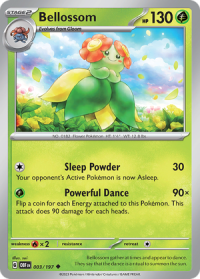 pokemon scarlet violet obsidian flames bellossom 003 197