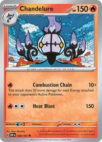 pokemon scarlet violet obsidian flames chandelure 038 197