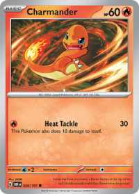 pokemon scarlet violet obsidian flames charmander 026 197