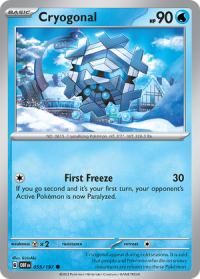 pokemon scarlet violet obsidian flames cryogonal 055 197