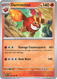 pokemon scarlet violet obsidian flames darmanitan 035 197