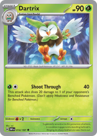 pokemon scarlet violet obsidian flames dartrix 014 197