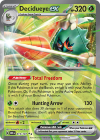 pokemon scarlet violet obsidian flames decidueye ex 015 197