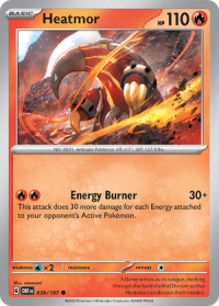 pokemon scarlet violet obsidian flames heatmor 039 197