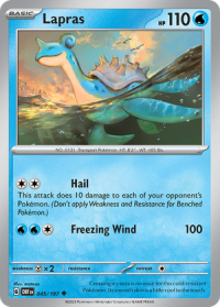 pokemon scarlet violet obsidian flames lapras 045 197