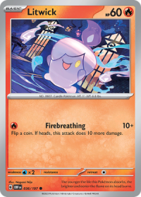 pokemon scarlet violet obsidian flames litwick 036 197