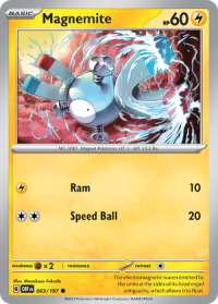 pokemon scarlet violet obsidian flames magnemite 063 197