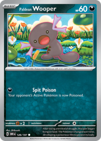 pokemon scarlet violet obsidian flames paldean wooper 126 197