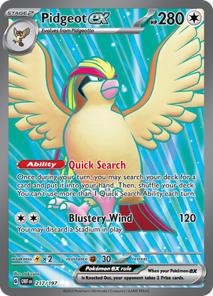 Pidgeot EX - 217-197 - FULL ART