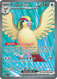 pokemon scarlet violet obsidian flames pidgeot ex 217 197 full art