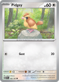 pokemon scarlet violet obsidian flames pidgey 162 197