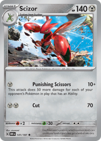 pokemon scarlet violet obsidian flames scizor 141 197