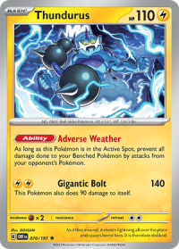 pokemon scarlet violet obsidian flames thundurus 070 197