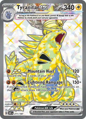 Tyranitar EX - 211-197 - FULL ART