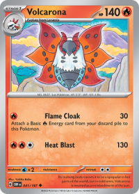 pokemon scarlet violet obsidian flames volcarona 041 197