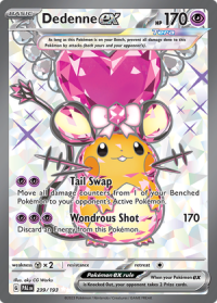 pokemon scarlet violet paldea evolved dedenne ex 239 193 full art