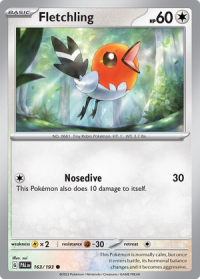 pokemon scarlet violet paldea evolved fletchling 163 193 rh