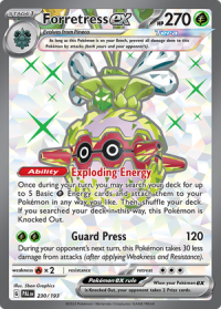 pokemon scarlet violet paldea evolved forretress ex 230 193 full art