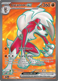 pokemon scarlet violet paldea evolved lycanroc ex 241 193 full art