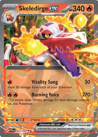 pokemon scarlet violet paldea evolved skeledirge ex 037 193