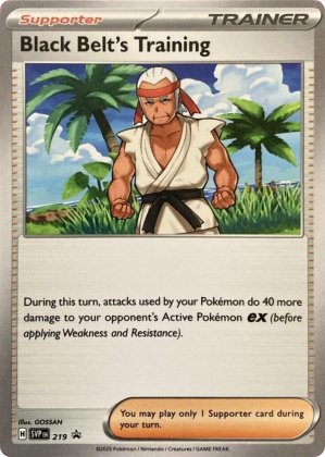 pokemon scarlet violet promos black belt s training 219