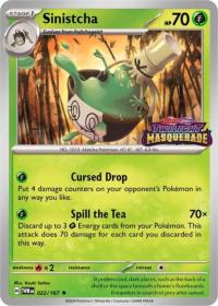 pokemon scarlet violet promos sinistcha 022 167 prerelease